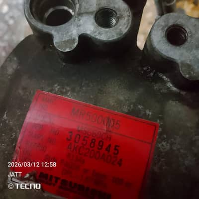 A/C compress and condenser with fitting