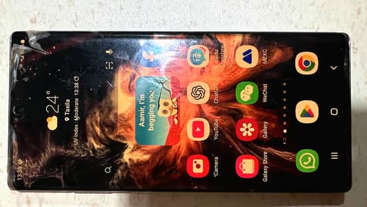 samsung note 10 plus 12/256 black  dot on screen  but not spread