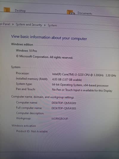 all in one system  core i3 3rd generation