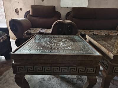 Sofa Set With Mirror Maze Table