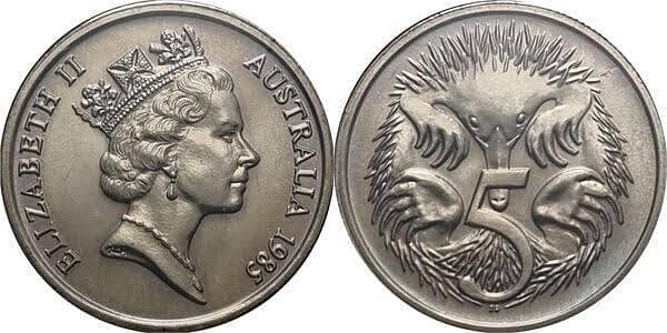 collectables ( 1960 - 1970 ) Australian 5 Cent Coin