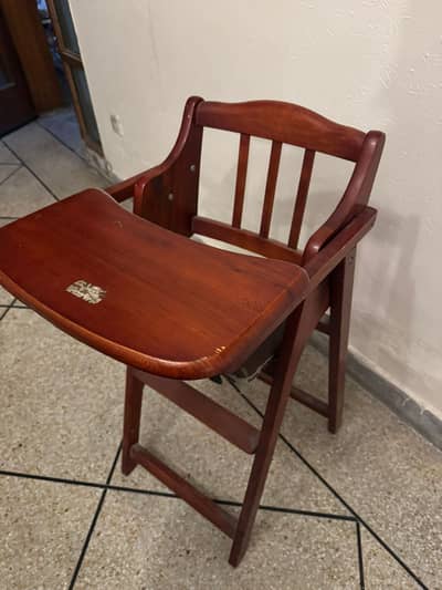  Solid Wood Baby High Chair – Classic & Sturdy | Johar Town
