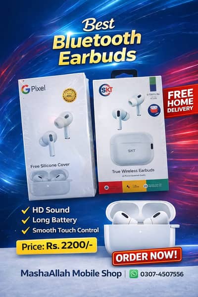 Brand New  Earbuds With Box Grab for 2200pkr