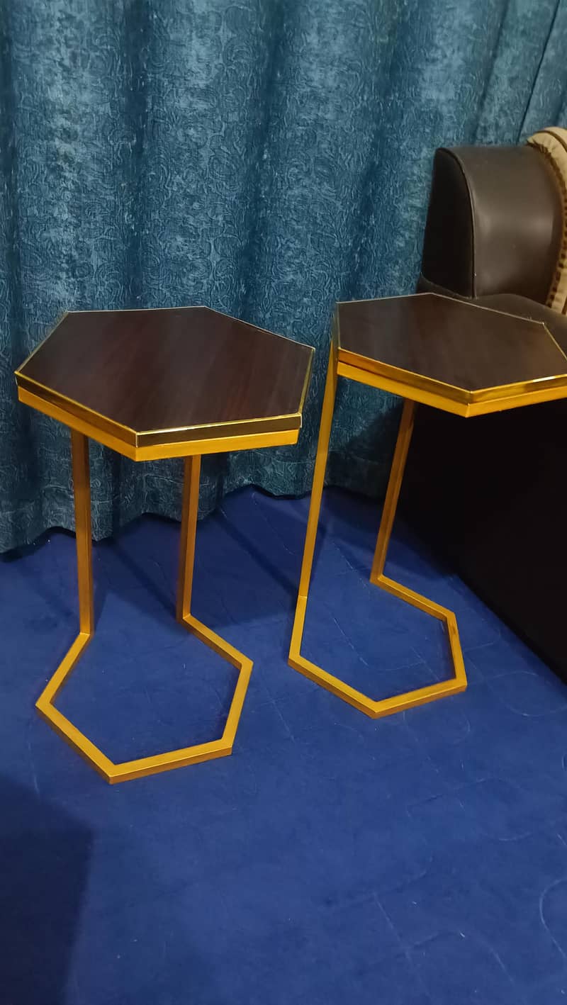 Hexagon Sofa table 1