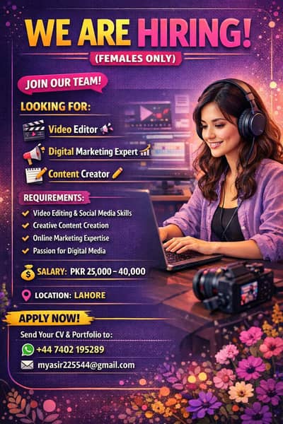 video Editor Digital Marketing content creator