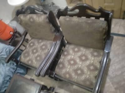 5 seater wooden sofa