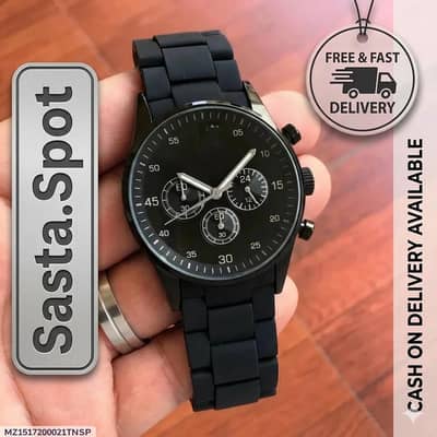Luxury Matte Black Chronograph Watch for Men –