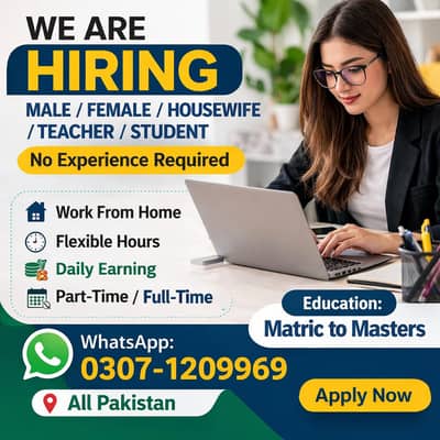 Part Time / Full Time Staff Required in Lahore