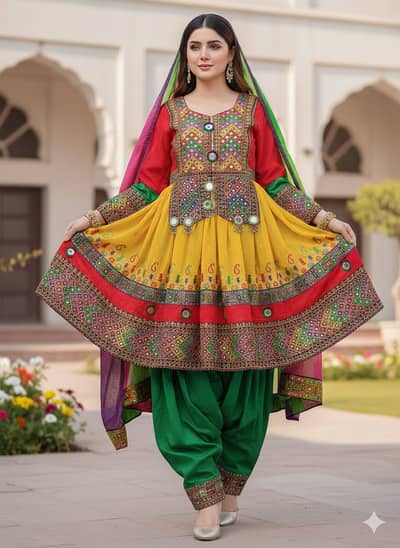 Trendy cultural pathani stitched dress