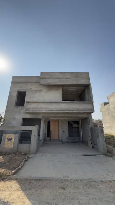 Beautifully Crafted 7 Marla 5-Bedroom Double Unit Grey Structure House Available For Sale