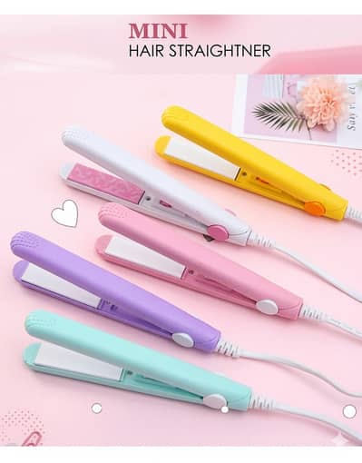 Ceramic Mini Hair Straightener – Portable Travel Flat Iron for All Hai