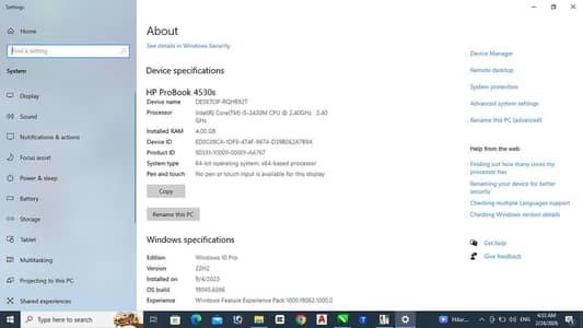 HP ProBook 4530s Core i5 Laptop