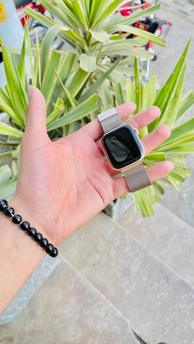 Apple watch series 11 42mm rose gold with stainless steel band