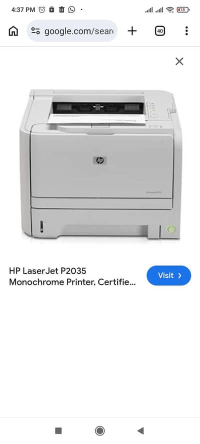 HP laser jet 2035 printer