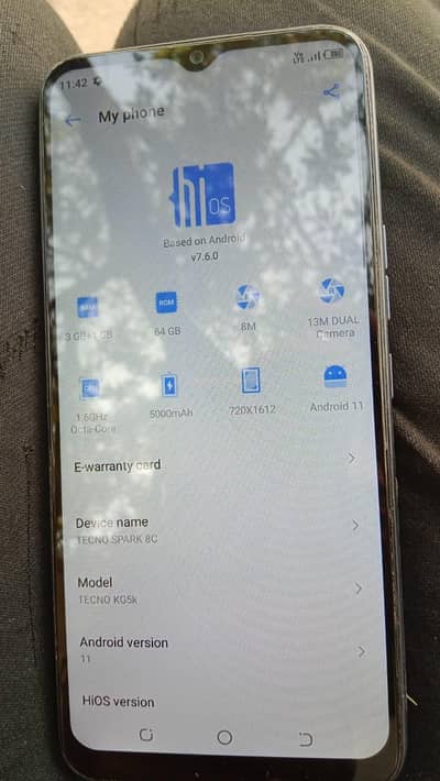 Tecno spark 8C only kit 3/64 PTA official approval Exchange possible