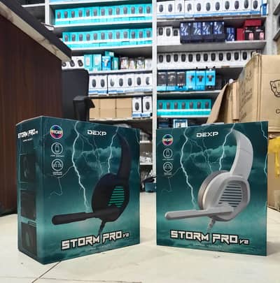 Storm Pro V2 USB Gaming Headphones - RGB Lights & Noise Cancelling Mic