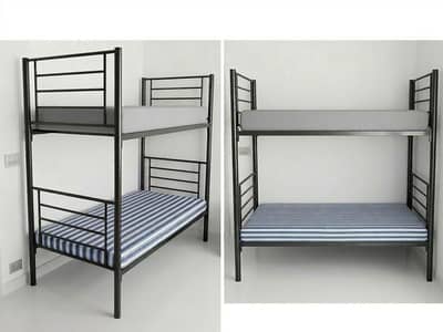 Metal Double Story Bunk Bed + Single Bed for Sale_10/10 Condition