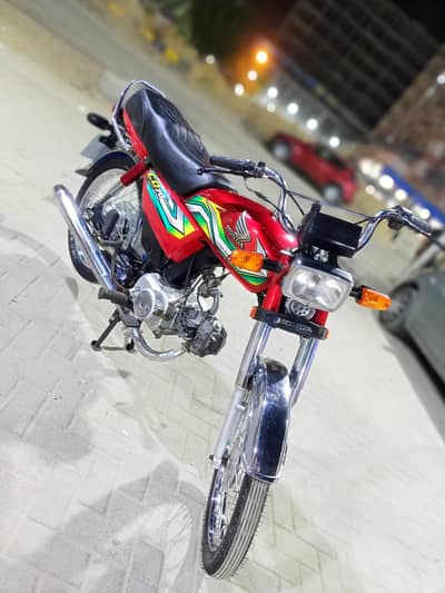 Honda CD-70 2023 model Karachi num 1st owner Genuine condition