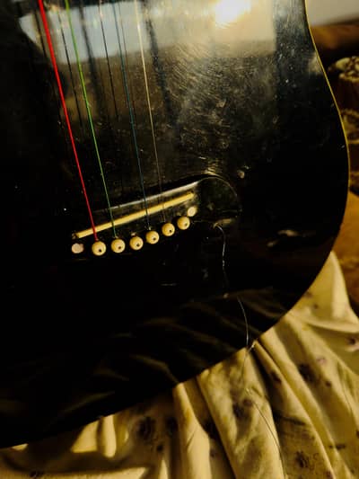 guitar new one not used just used 1-2 days just one string is damaged