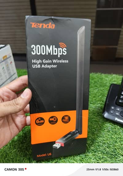 TENDA U6 Wireless USB Network Adapter ,Black UK imported