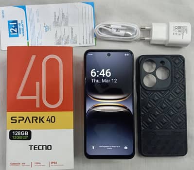 Tecno SparK 40,*12/128GB,*10Month WaRnty"Brand new 10/10,!!