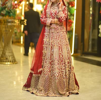 Baraat lehnga with blouse and dupatta
