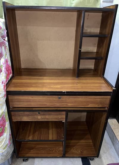 Wooden Computer Trolley