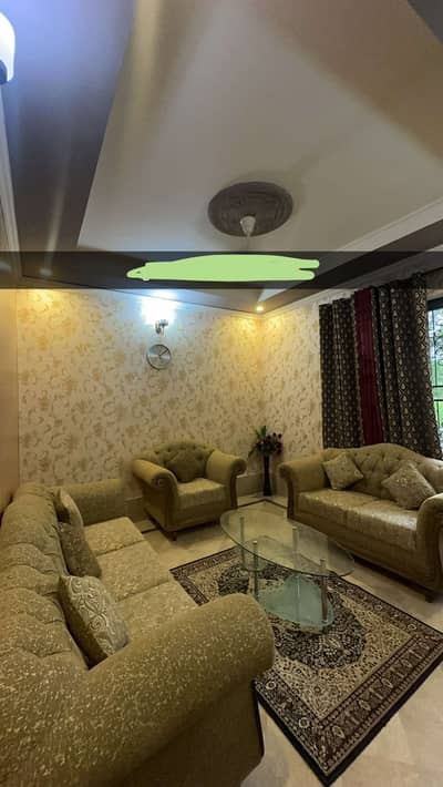 Sofa set with curtains