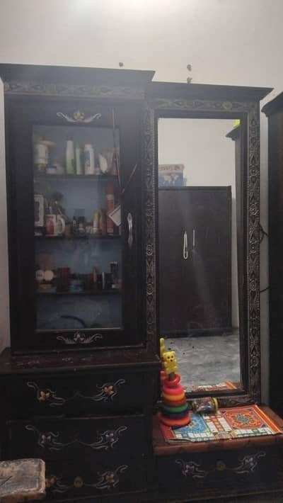 showcases and dressing table