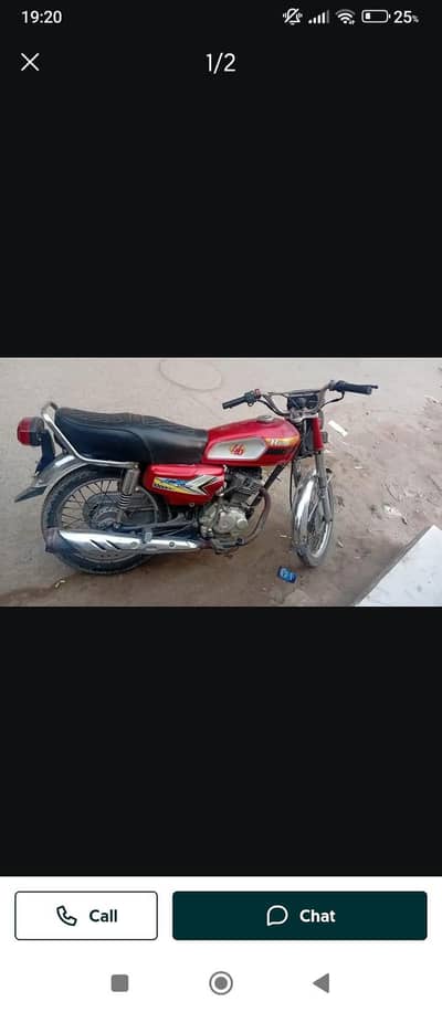 125 bike Honda red colour one handed use