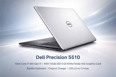 Dell Precision 5510 | Core i7 6th H | 16GB | 512GB NVMe | 4GB Card