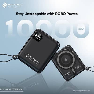 SOVO Robo SPB-610 10000 mAh Wireless Power Bank - Discount On Quantity