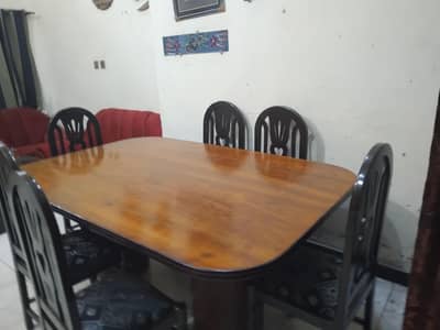 6seater heavy wooden dinning in excellent condition all OK