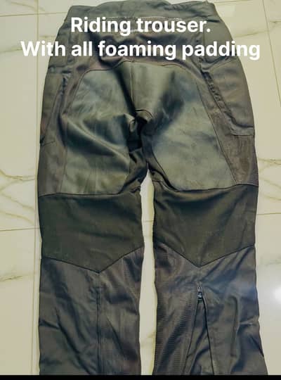 Biker riding trouser with all foaming padding