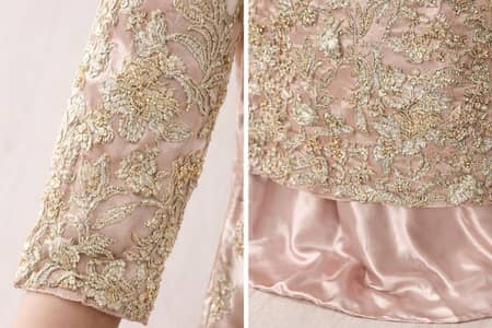 Embroidered Net Open Shirt Lehenga – New Design