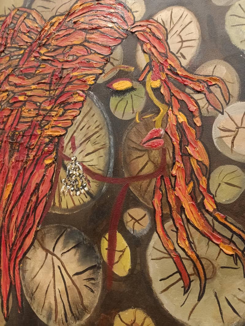 خوبصورت ہینڈ میڈ پینٹنگ ووڈ ڈیزائن بیک گراؤنڈ کے ساتھ 3