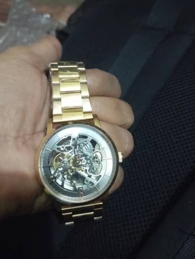 Kenneth Cole Rose Gold- Skeleton Watch Open Dial.