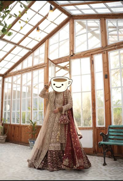 Barat Dress For Sale Red & Golden | 9/10 Condition | Medium Size