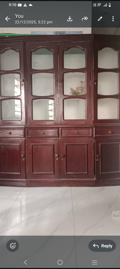 showcase for pottery and utensils