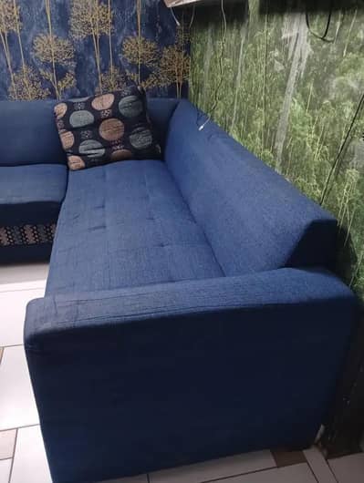 L shape 6 seater sofa set with center table