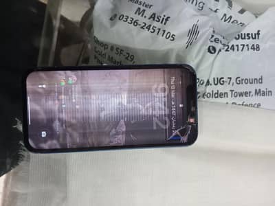 iphone 12 factory unlock 128 gb. back&front crack