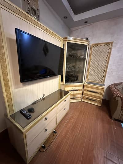 Drawing room set , showcase lcd console and shelf
