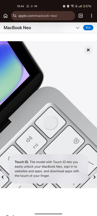 MacBook Neo 512 GB with touch ID