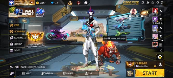 FREE//Fire//id//level//70// for //sale /just 8000