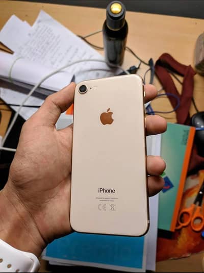 iPhone 8 PTA approved with box 128gb my WhatsApp 0349.036. 7553