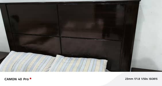 wooden bed set side table dressing table with mattress