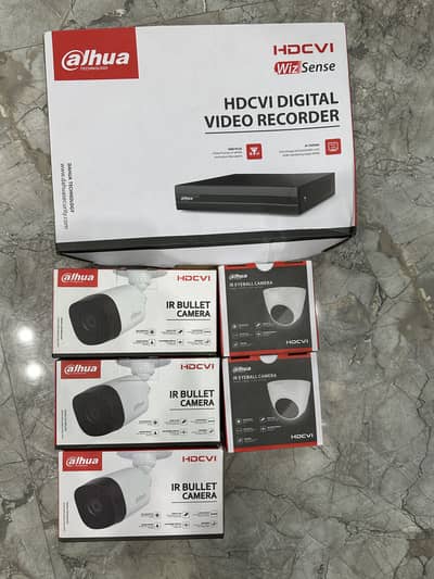 Dahua analog 5 CCTV cameras 8 camera DVR complete set
