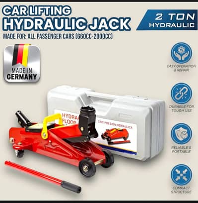 2 Ton capacity Car Handheld Compact Trolley car Jack - With