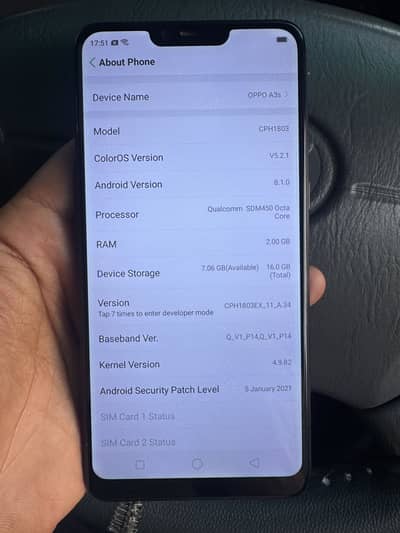 Oppo A3s PTA Approved