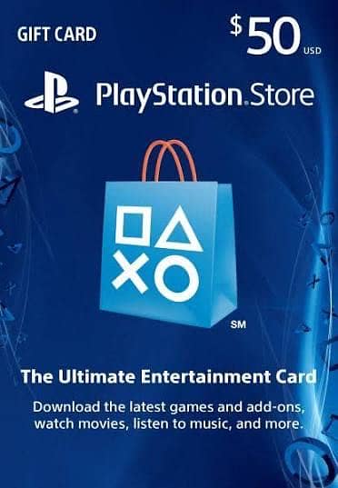 PSN giftcard physical $50 USD